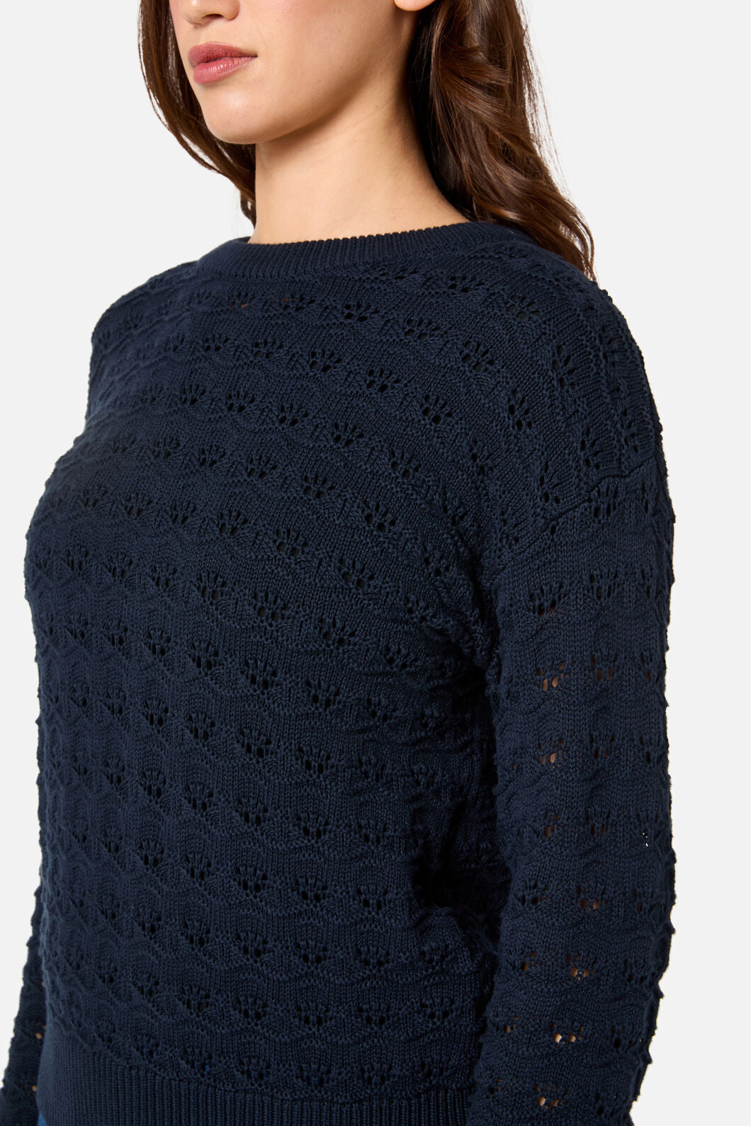 Princess Highway - Bea Lacey Knit Jumper - navy