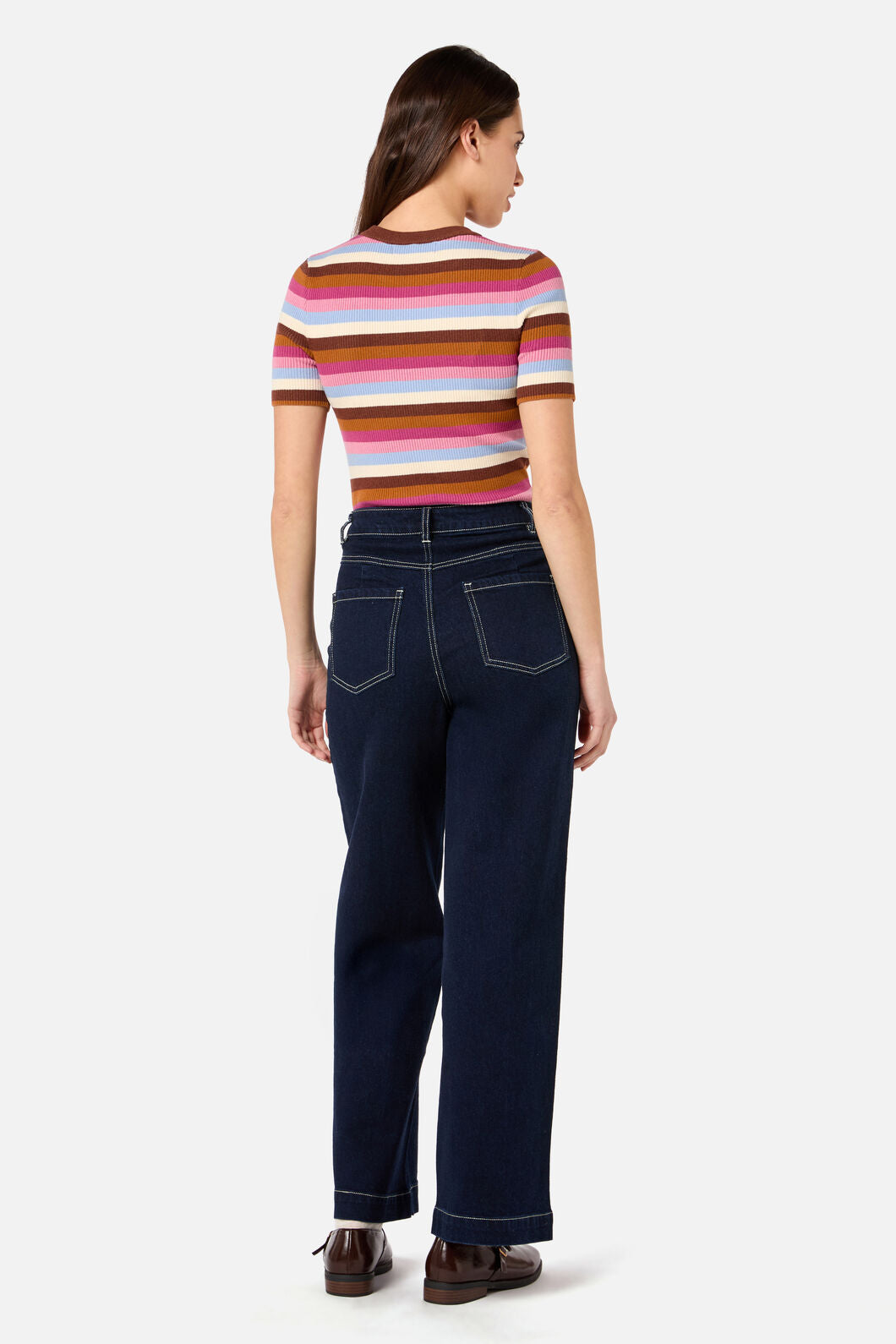 Princess Highway - Skye Stripe Rib Knit Top - blue-multi