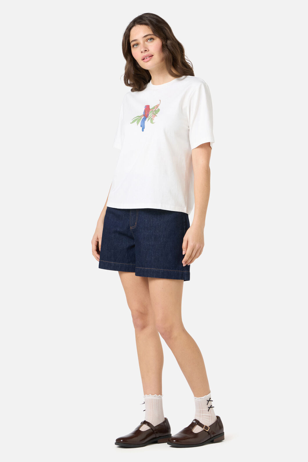 Princess Highway - Rosella Printed Relaxed Tee - cream