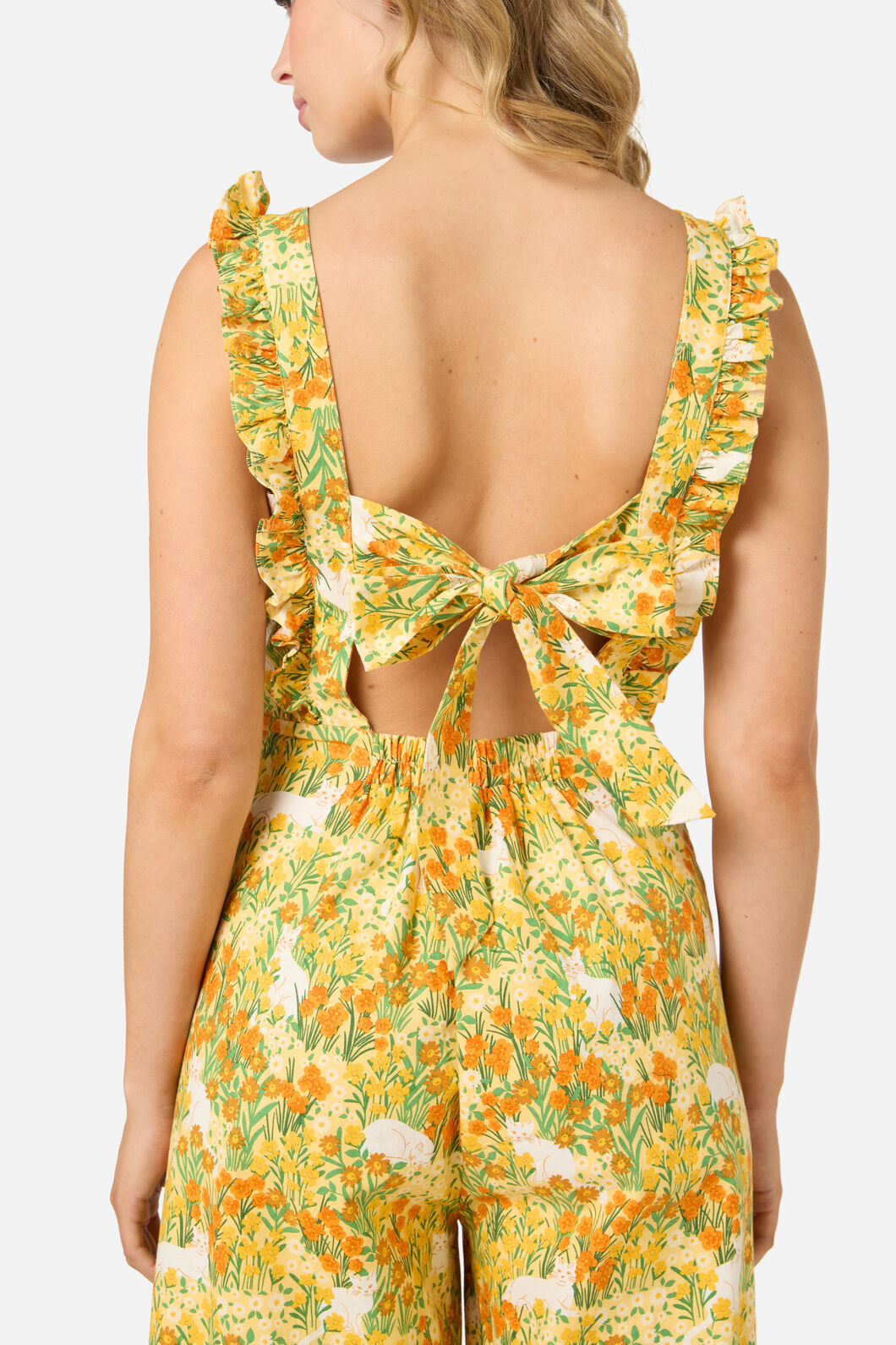 Princess Highway - Cat & Flora Tie Back Jumpsuit - orange