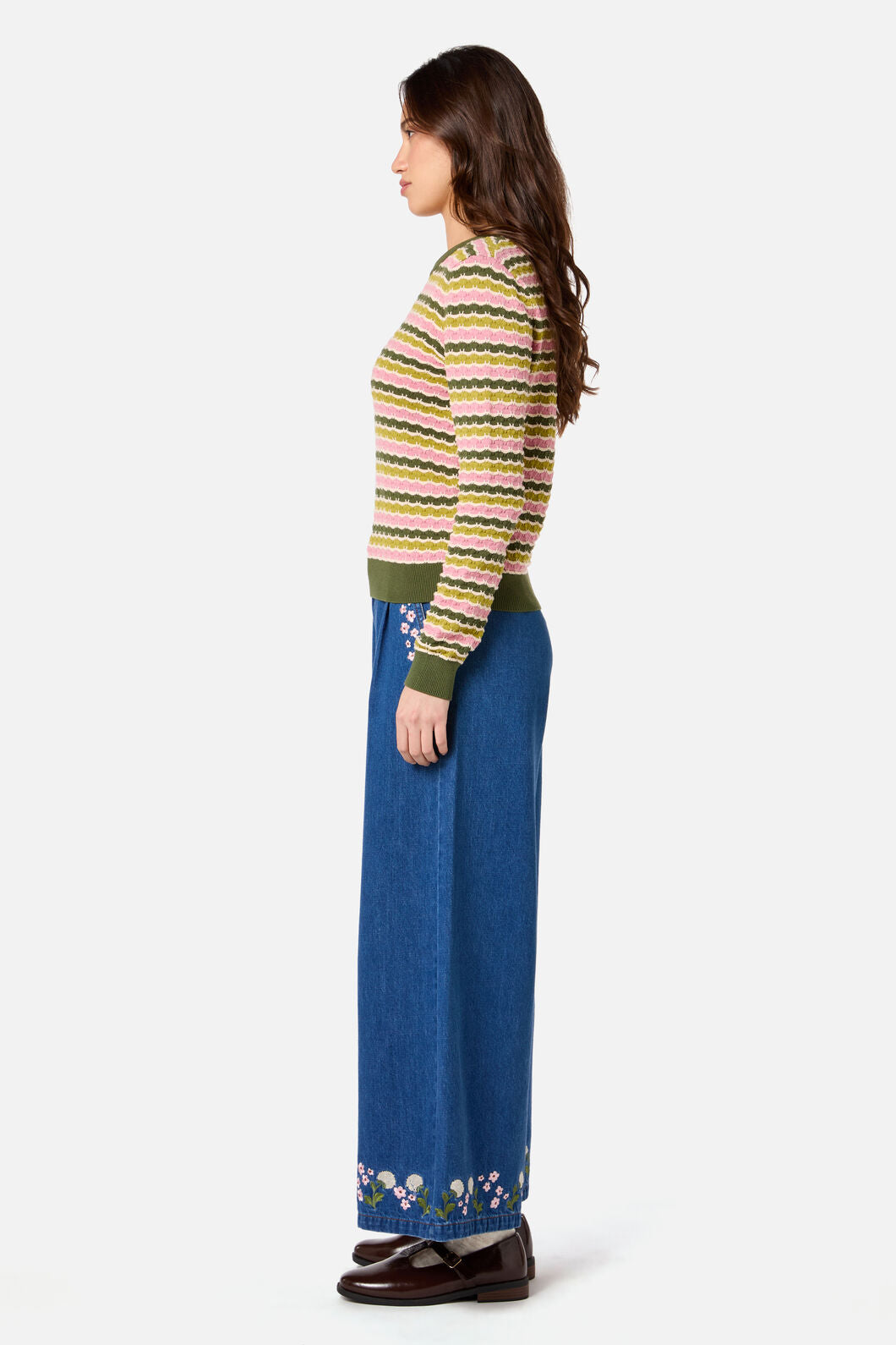 Princess Highway - Erin Knit Jumper - green-pink