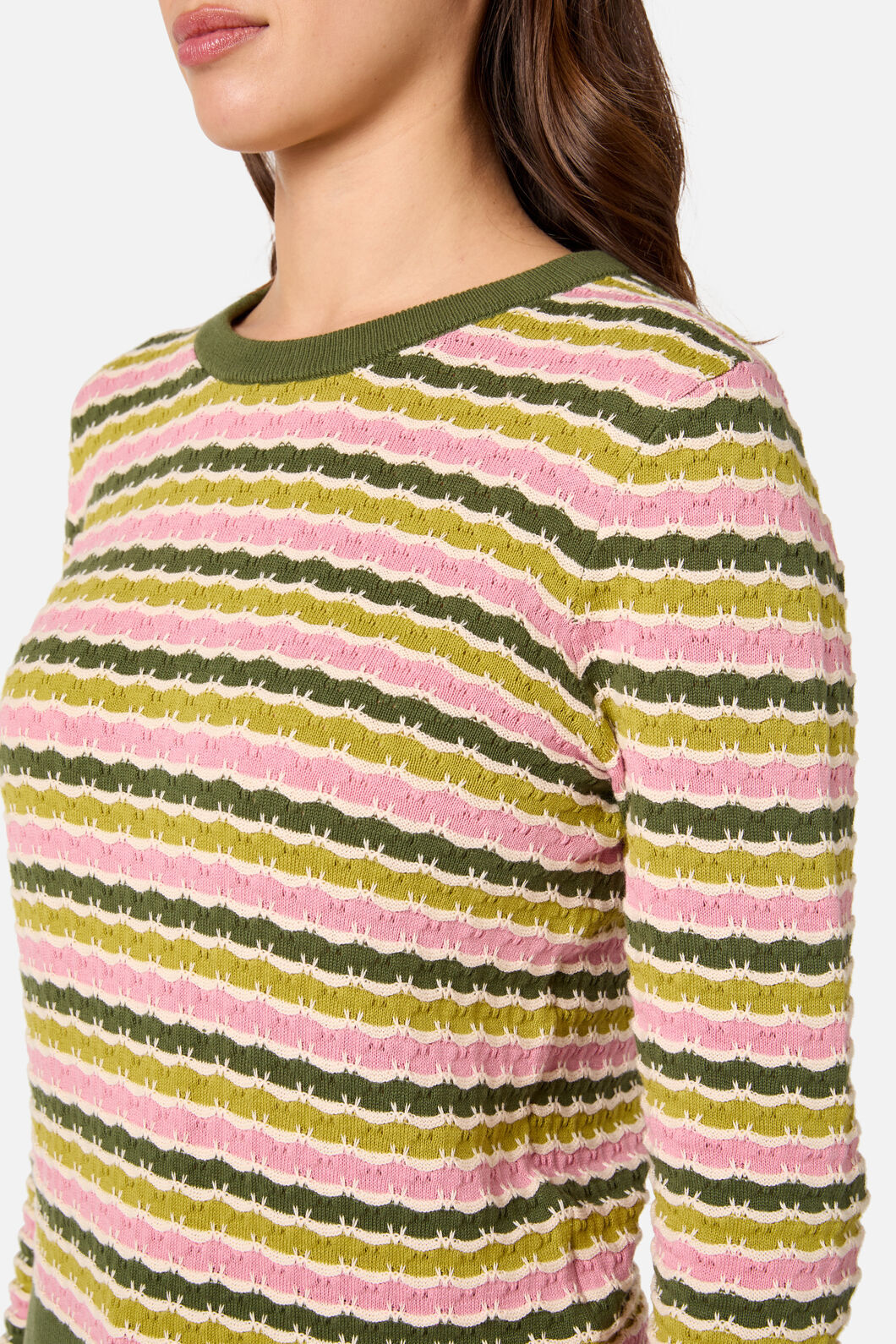 Princess Highway - Erin Knit Jumper - green-pink
