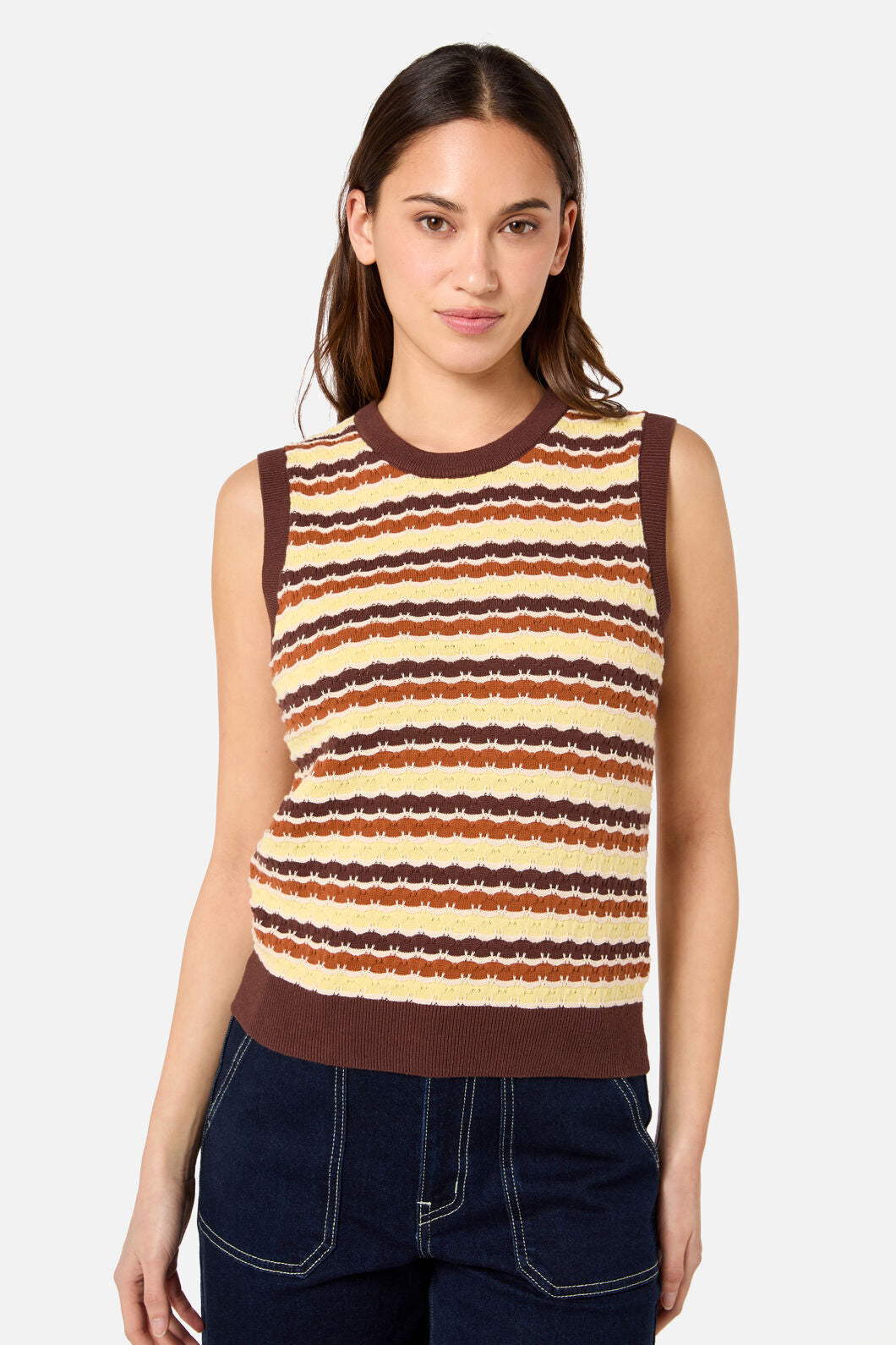 Princess Highway - Erin Knit Vest - choco-lemon