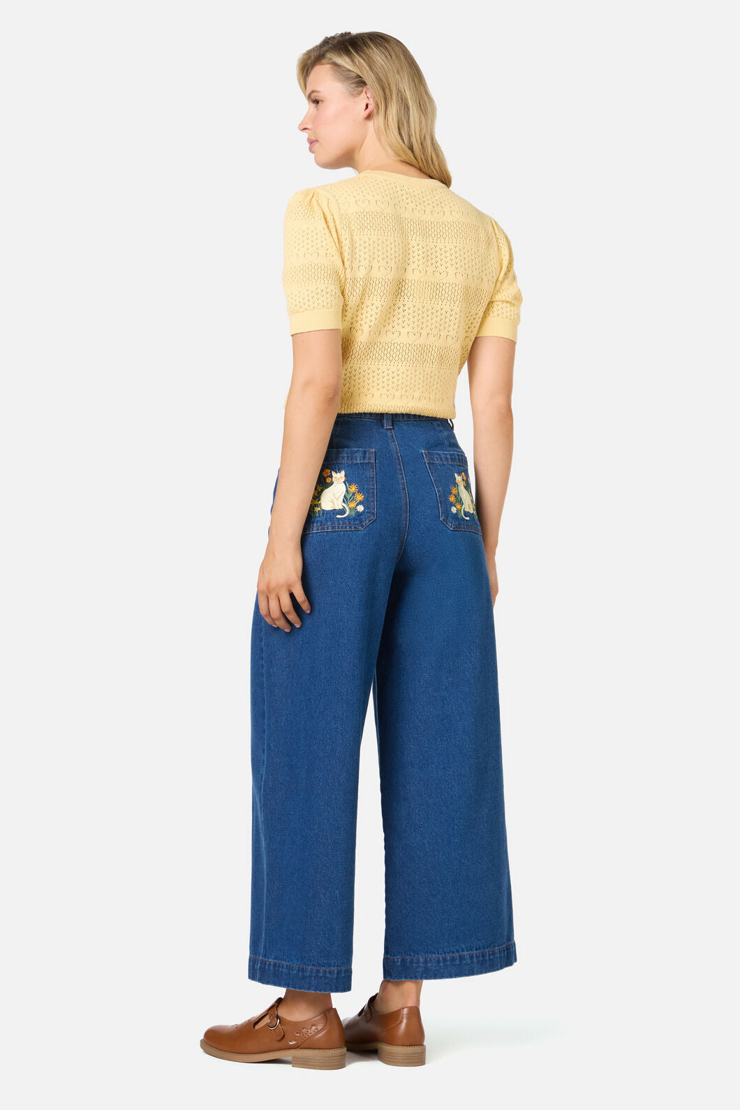 Princess Highway - Tamsin Lacey Heart Knit Top - lemon