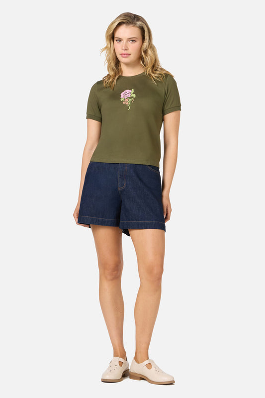 Princess Highway - Astrid Rose Tee - olive