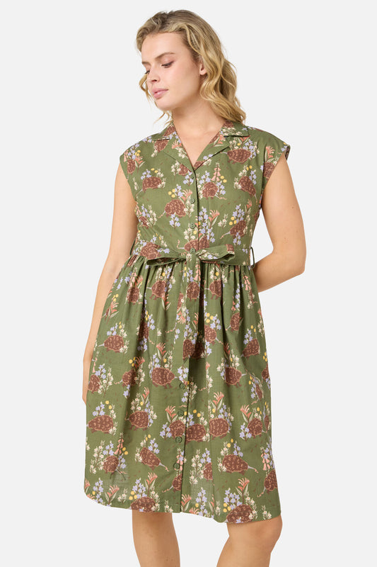 Princess Highway - Echidna Shirt Dress - green
