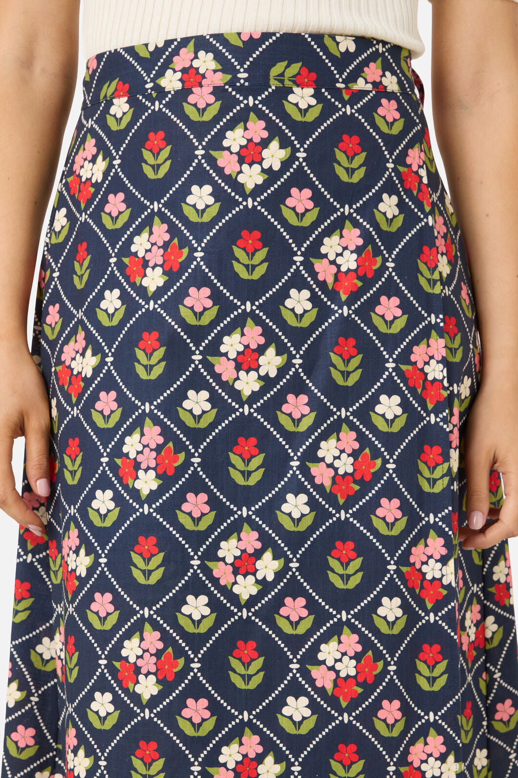 Princess Highway - Judy Wrap Midi Skirt - navy