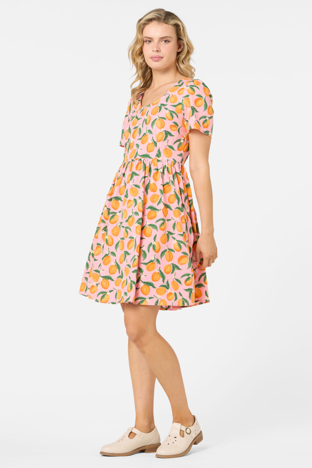 Princess Highway - Apricots Short Sleeve Dress - pink