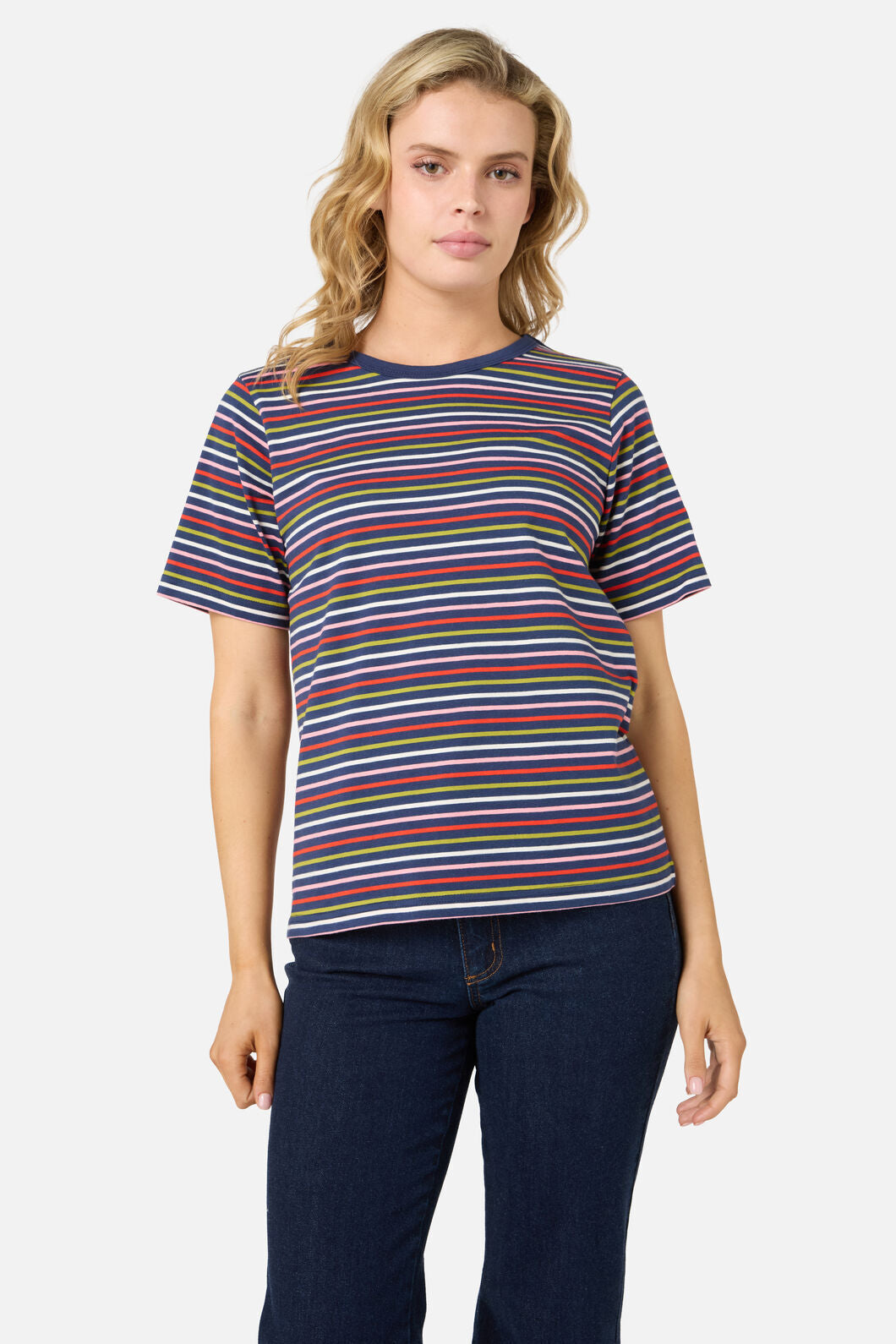 Princess Highway - Susie Retro Stripe Tee - navy-multi
