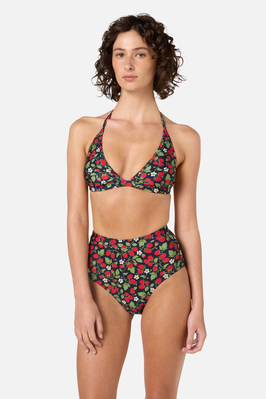 Princess Highway - Raspberry Tri Bikini Top - navy
