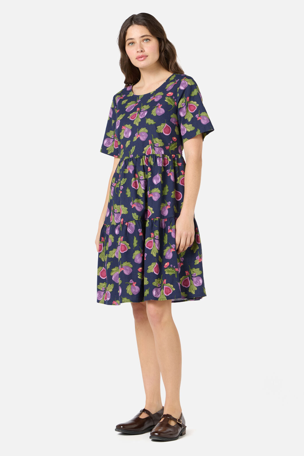 Princess Highway - Fig Tiered Smock Dress - navy