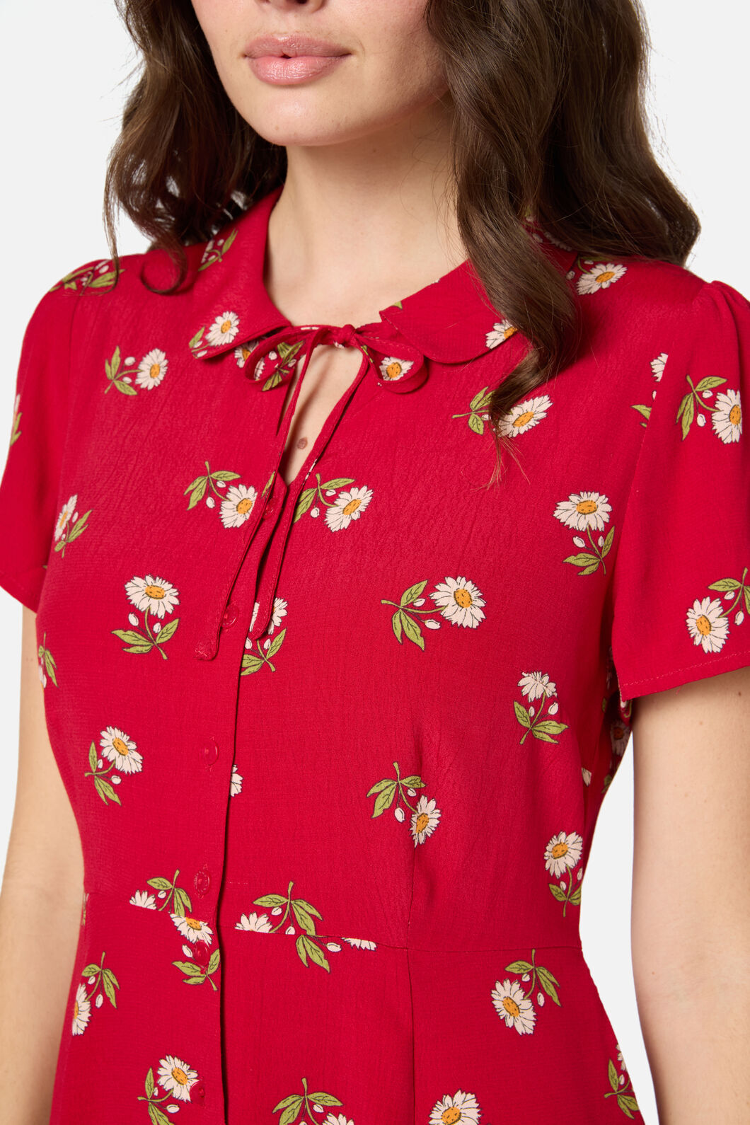 Princess Highway - Marguerite Daisy Mini Dress - red