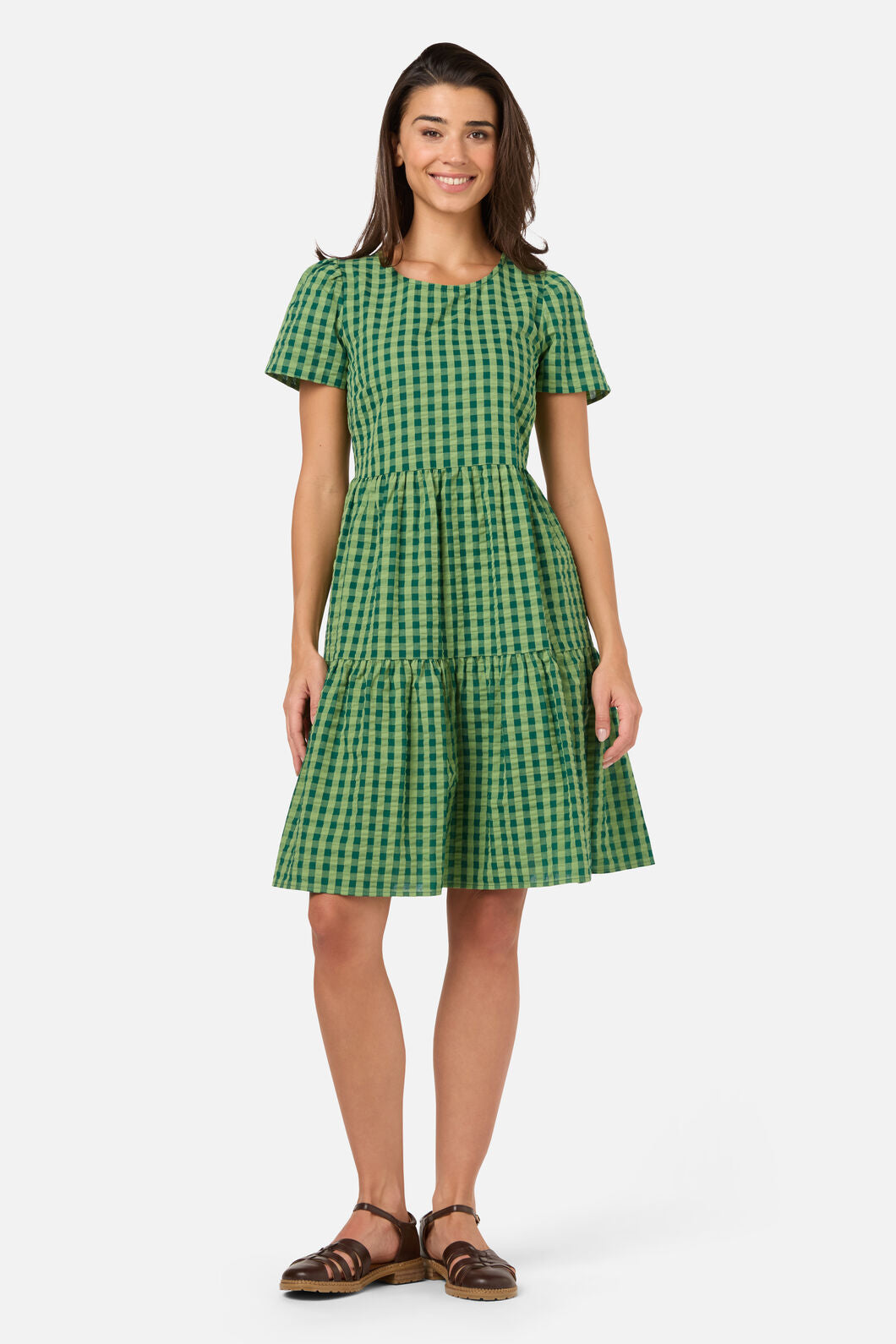 Margot Check Mini Smock Dress – Dangerfield