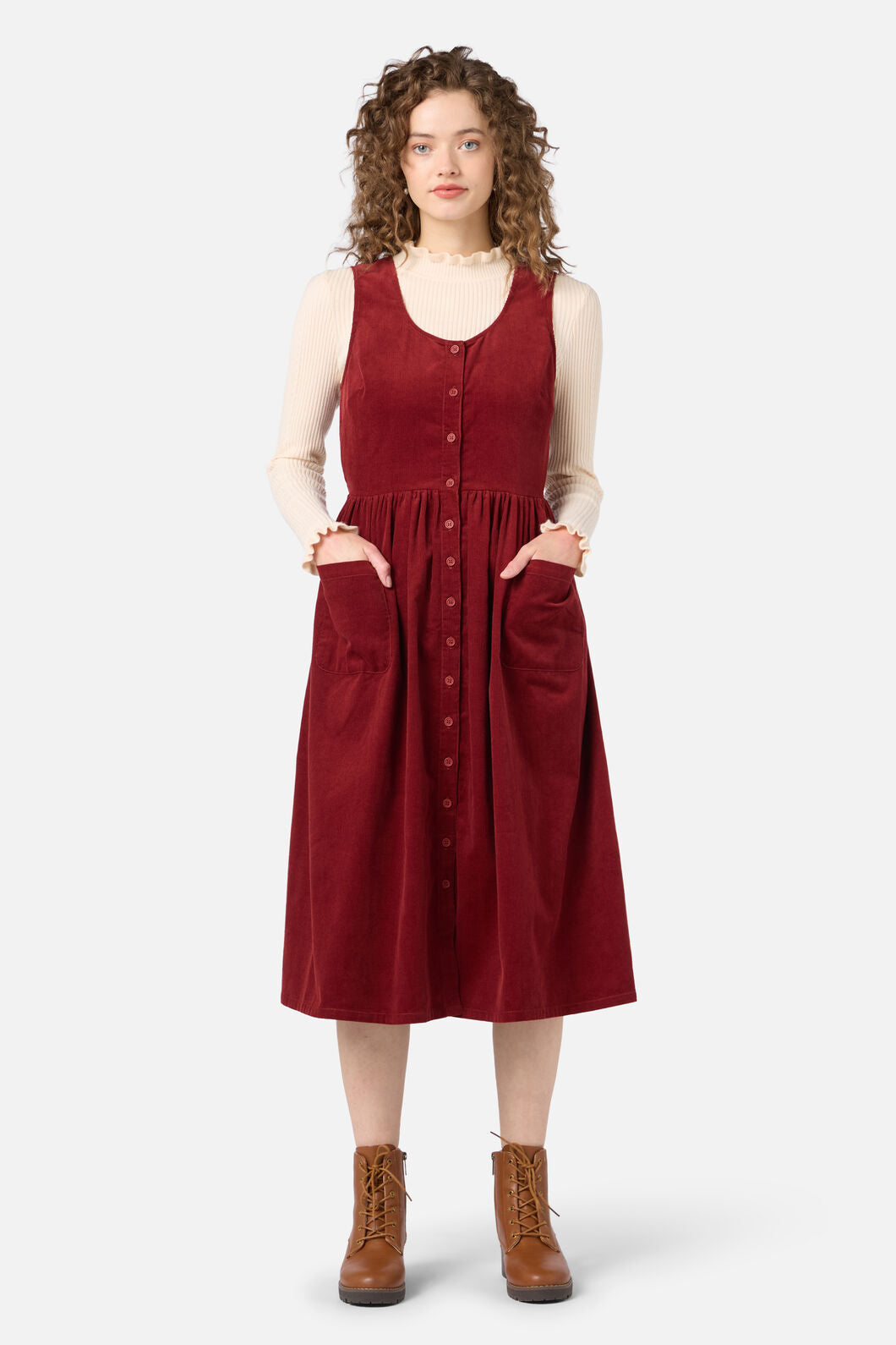 Demi Cord Pinafore Dress – Dangerfield
