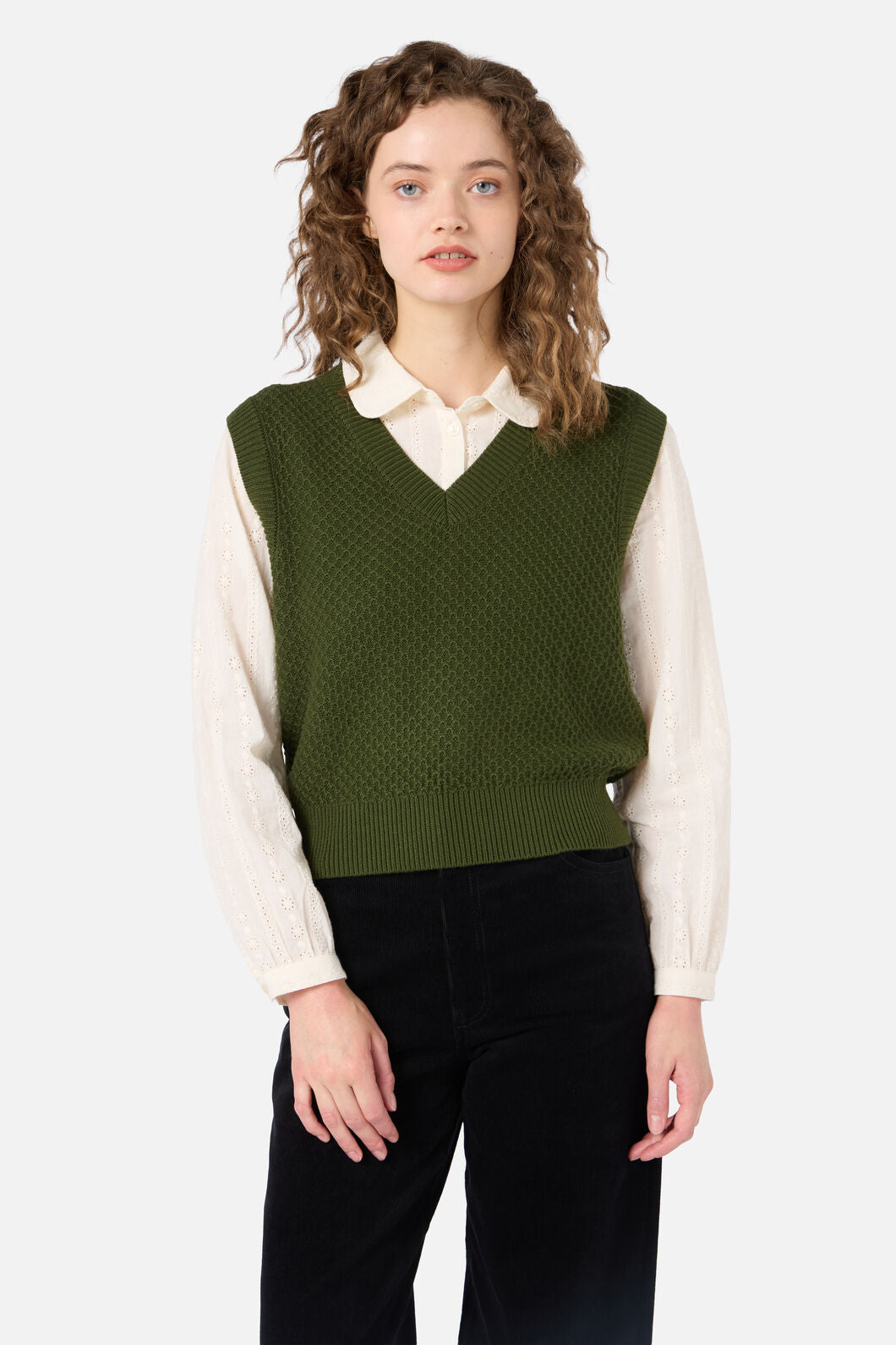 【美品】Ds Knit Vest - OLIVE DAN ハズム Addison Textured Knit Vest – Dangerfield