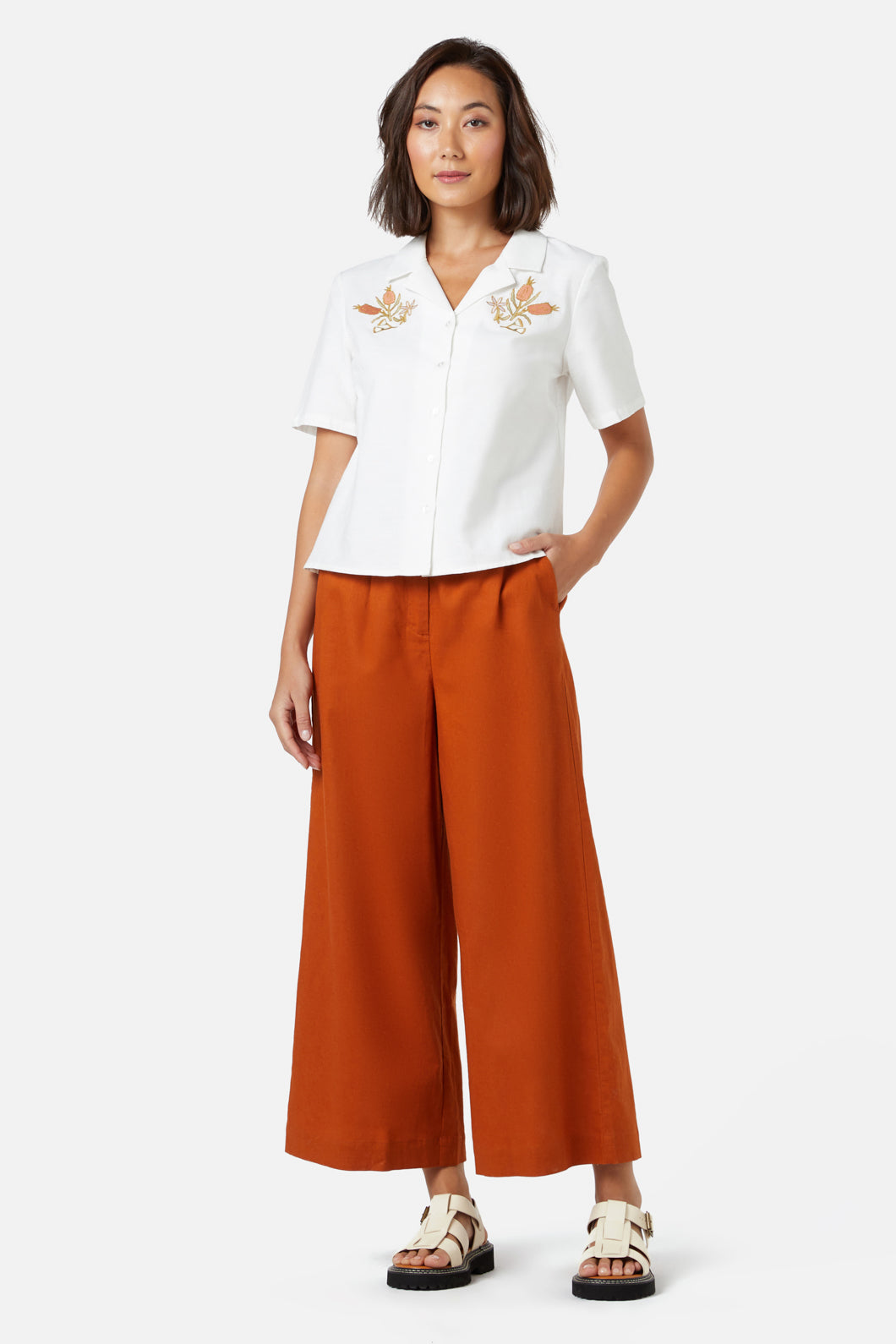 Princess Highway - Enid Emb Shirt - cream