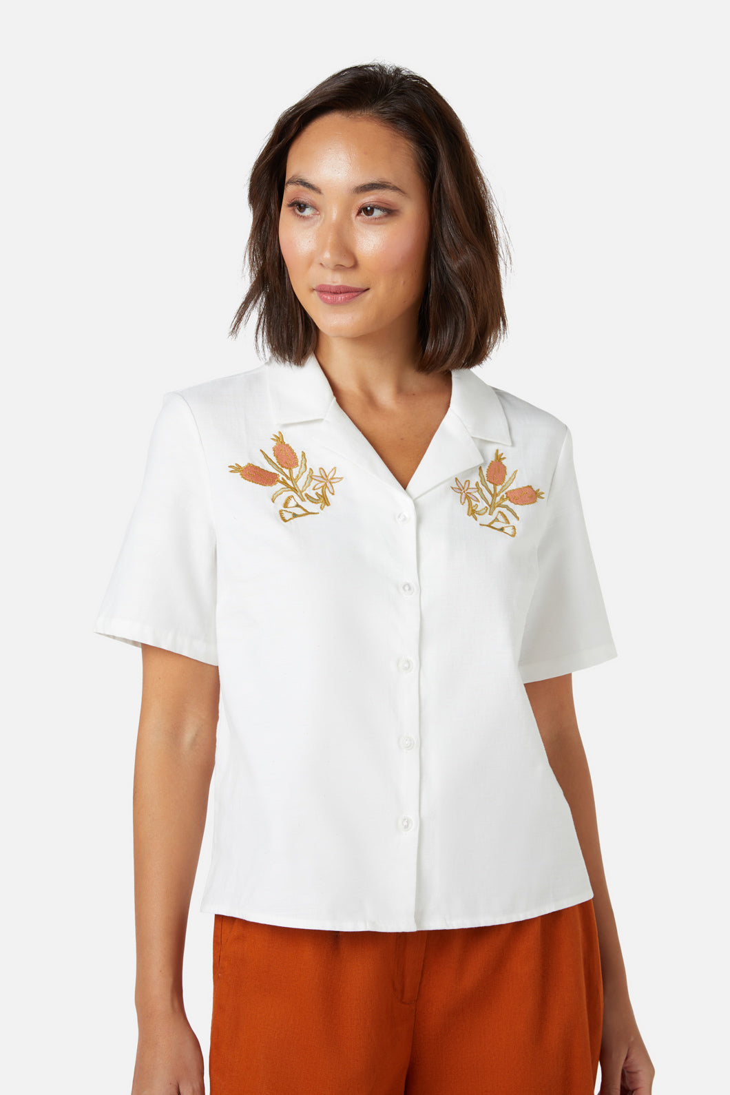 Princess Highway - Enid Emb Shirt - cream