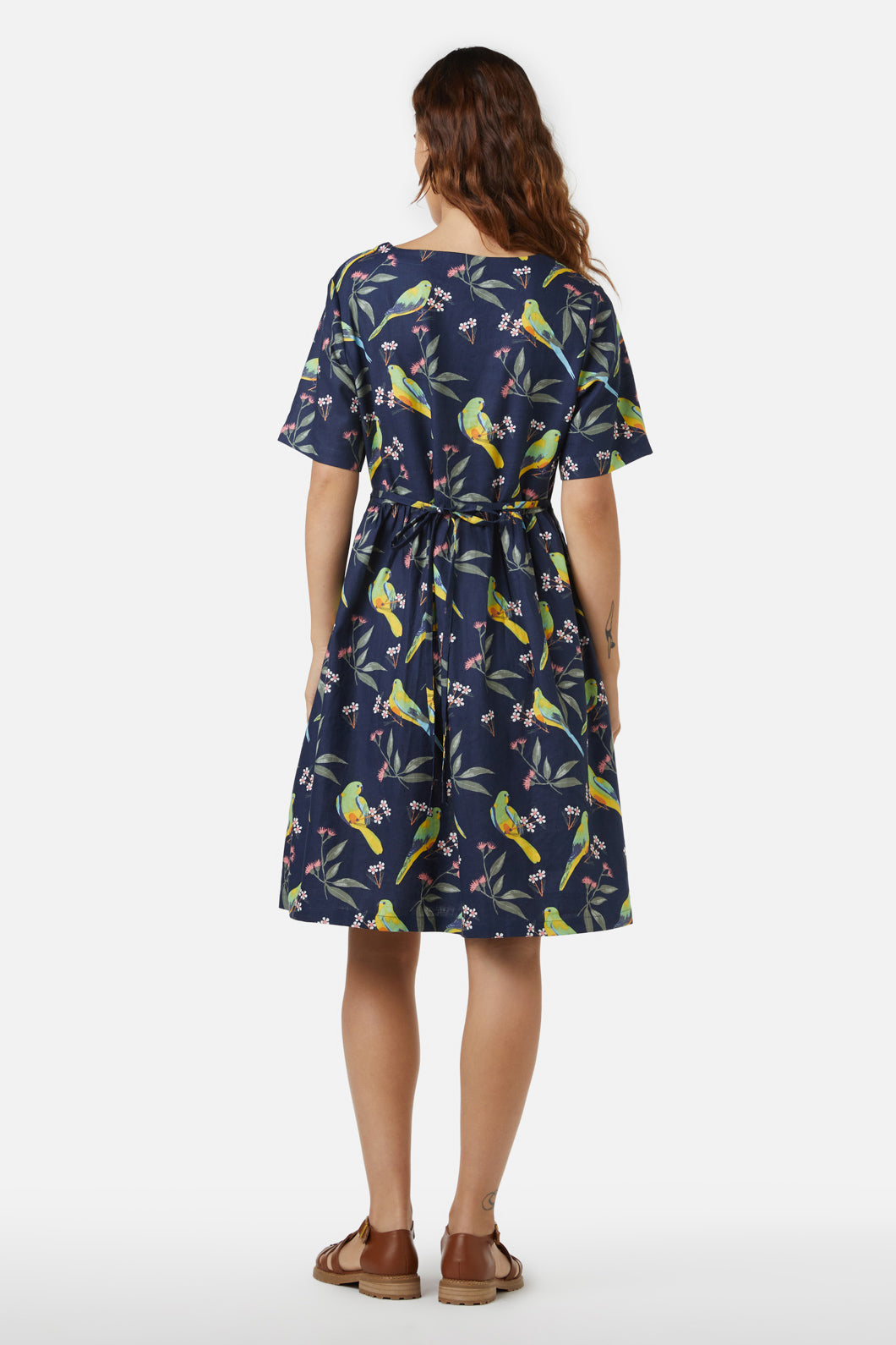 Princess Highway - Parrot Smock Dress - navy