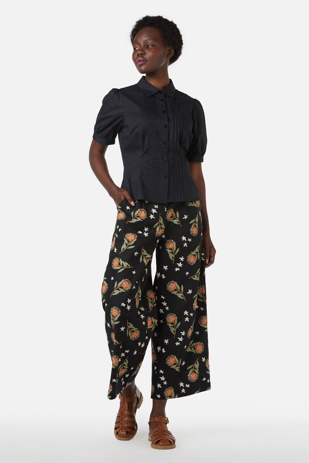 Princess Highway - Martha Pin Tuck Blouse - black