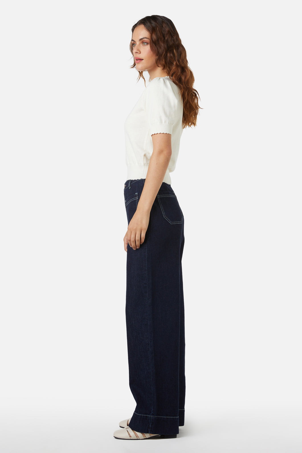 Princess Highway - Berry Sweet Emb Knit Top - cream