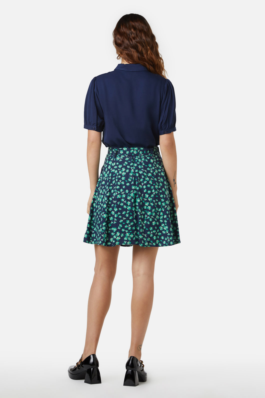 Princess Highway - Mille Fleur Skirt - navy