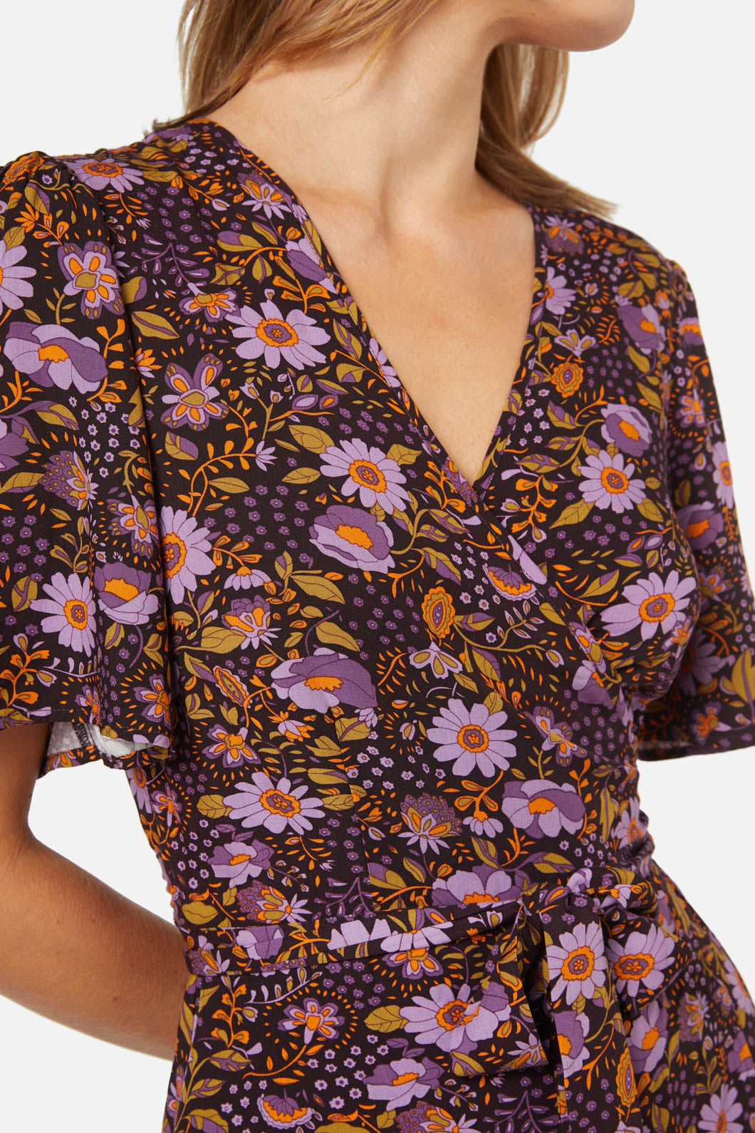 Princess Highway - Cynthia Wrap Dress - plum