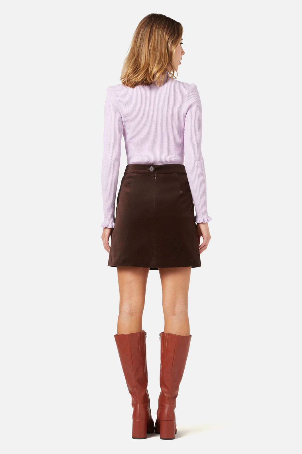 Princess Highway - Cindy Velvet Skirt - chocolate