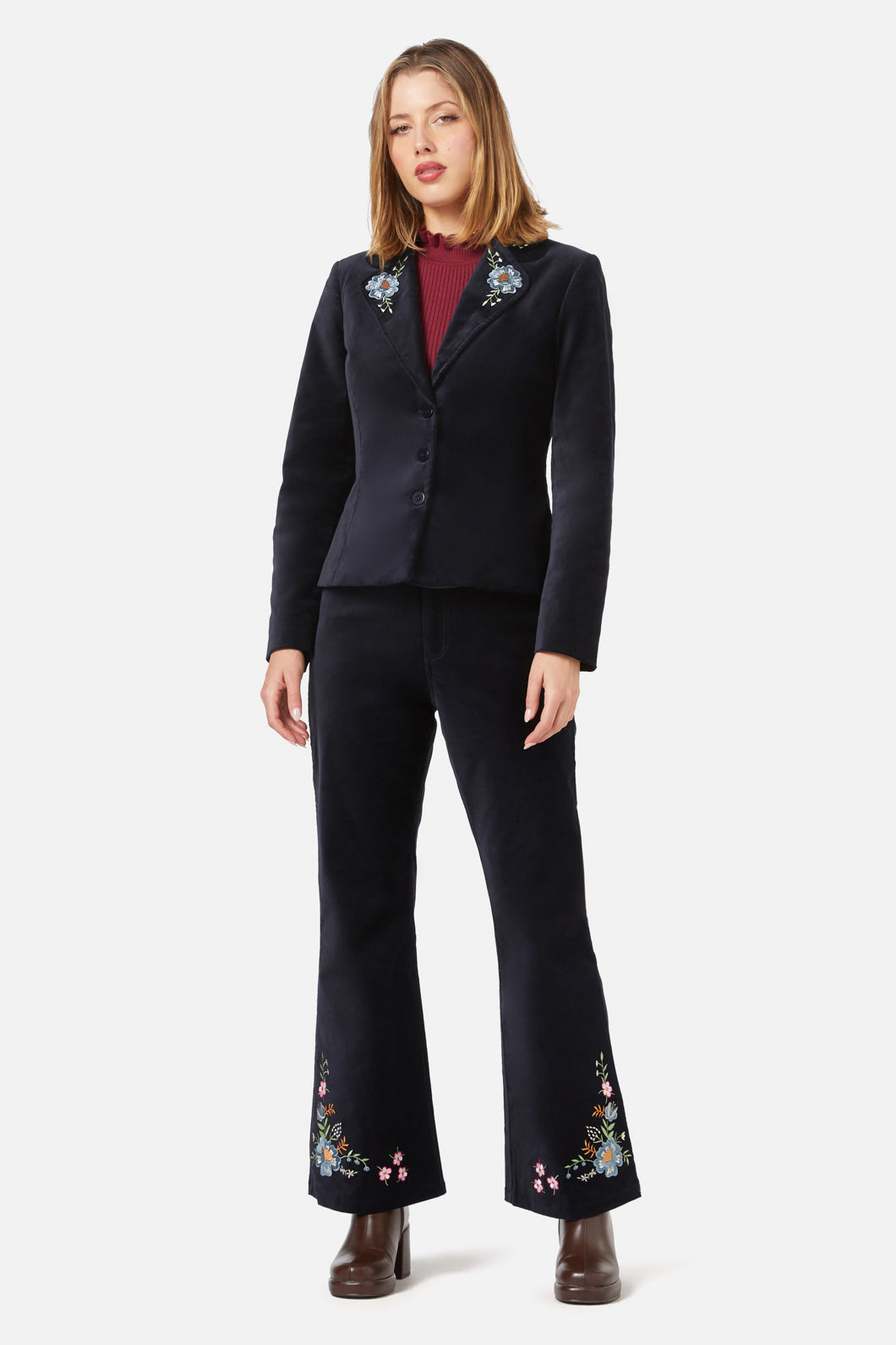 Princess Highway - Agnes Velvet Blazer - navy