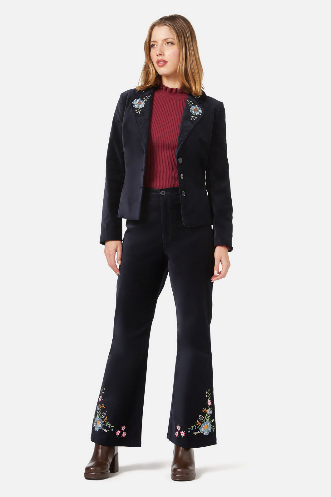 Princess Highway - Agnes Velvet Blazer - navy