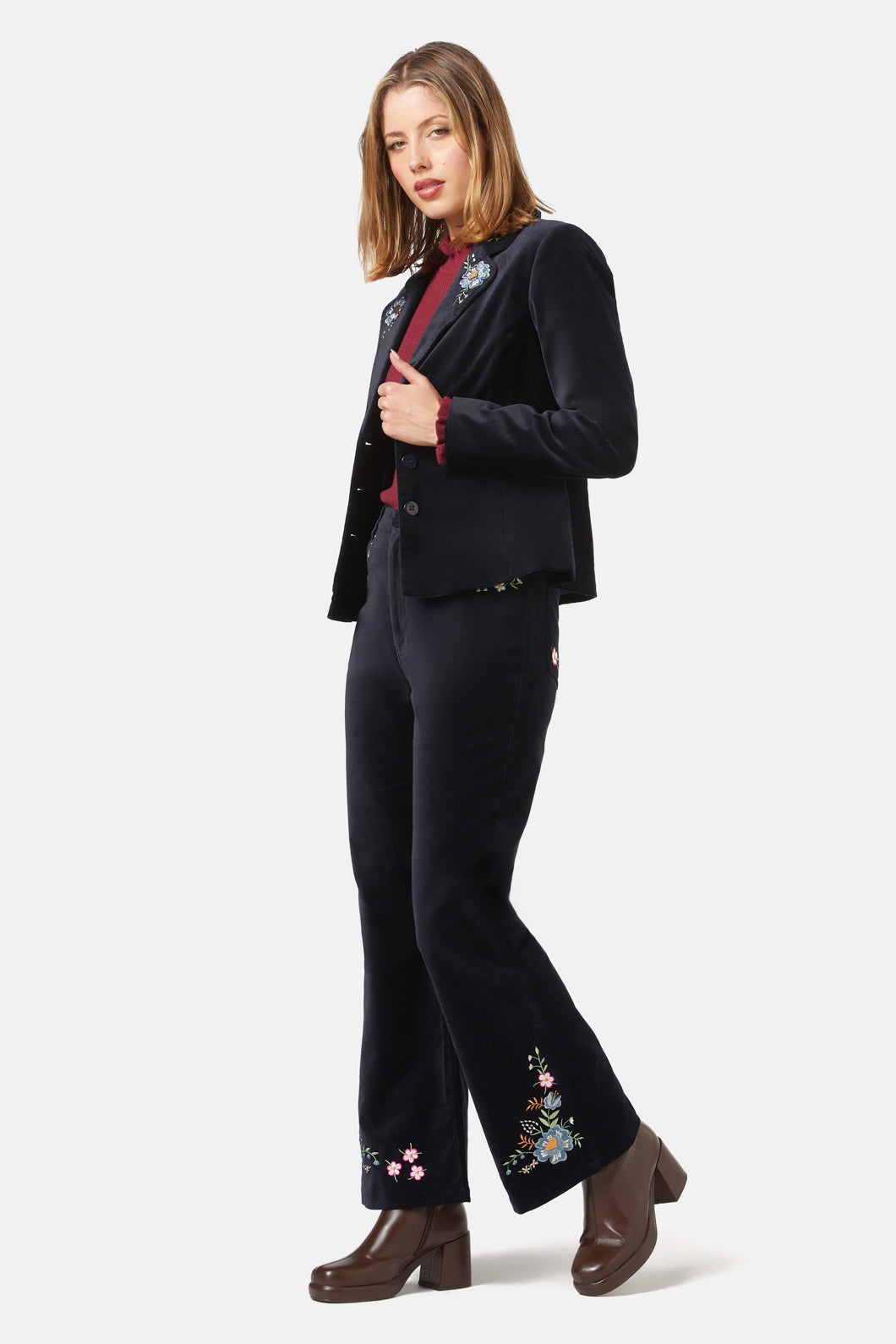 Princess Highway - Agnes Velvet Blazer - navy
