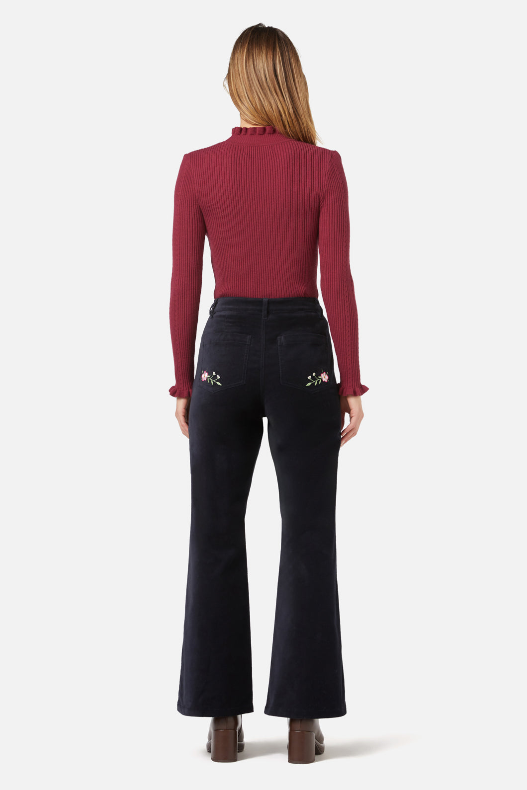 Princess Highway - Agnes Velvet Jean - navy