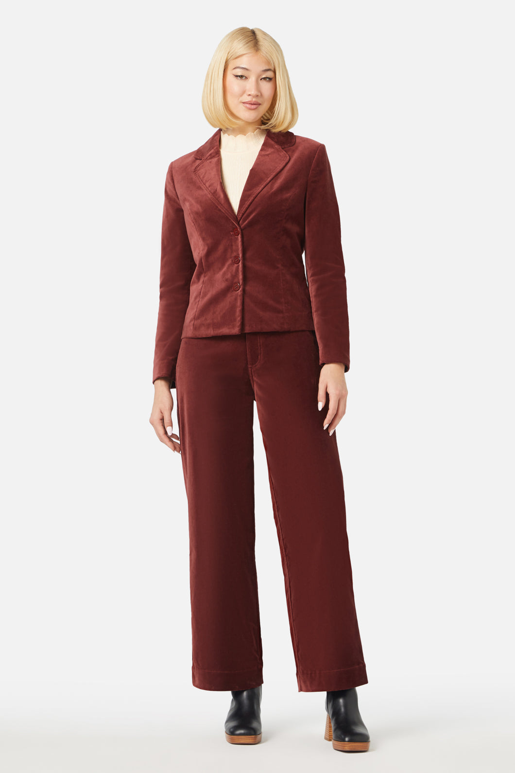 Princess Highway - Rachel Velvet Blazer - rust