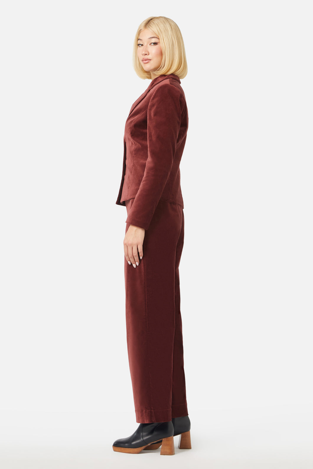 Princess Highway - Rachel Velvet Blazer - rust