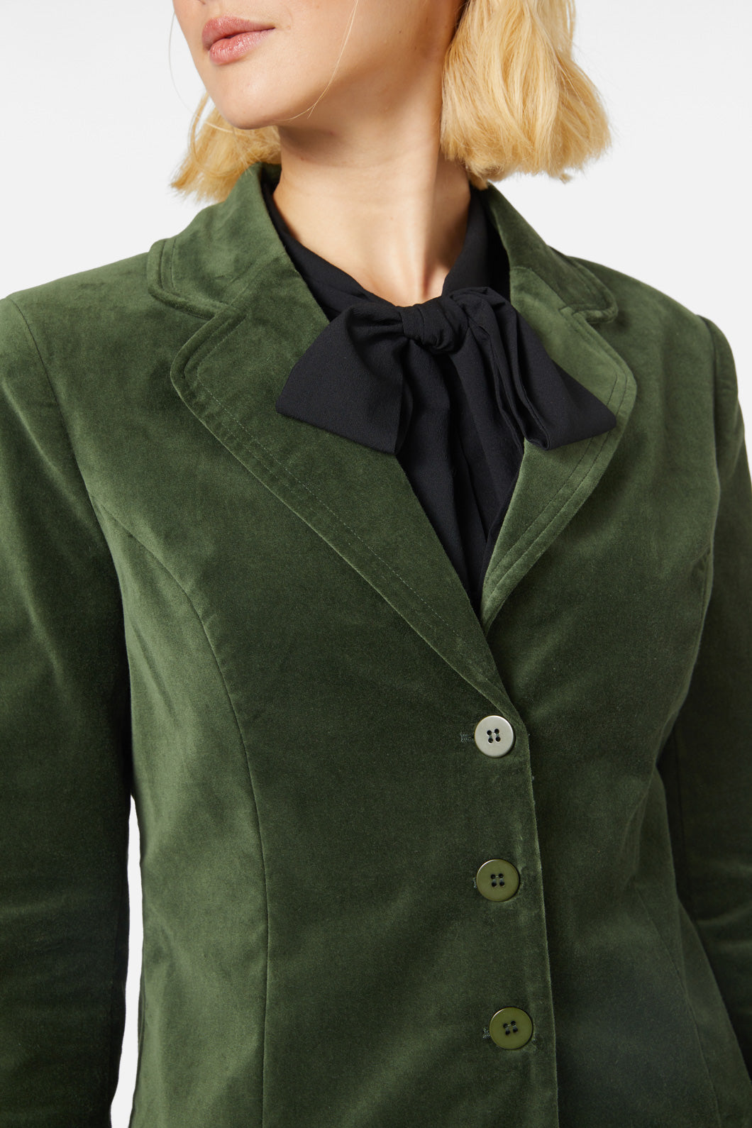 Princess Highway - Rachel Velvet Blazer - forest