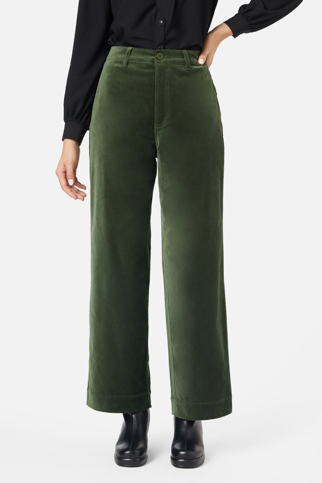 Princess Highway - Rachel Velvet Pant - forest
