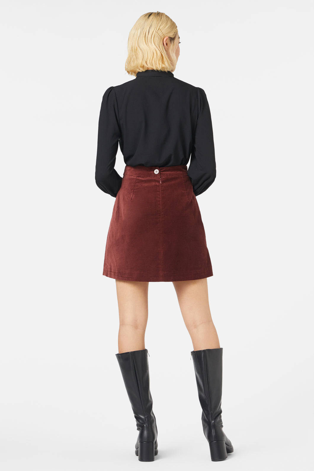 Princess Highway - Rachel Velvet Skirt - rust