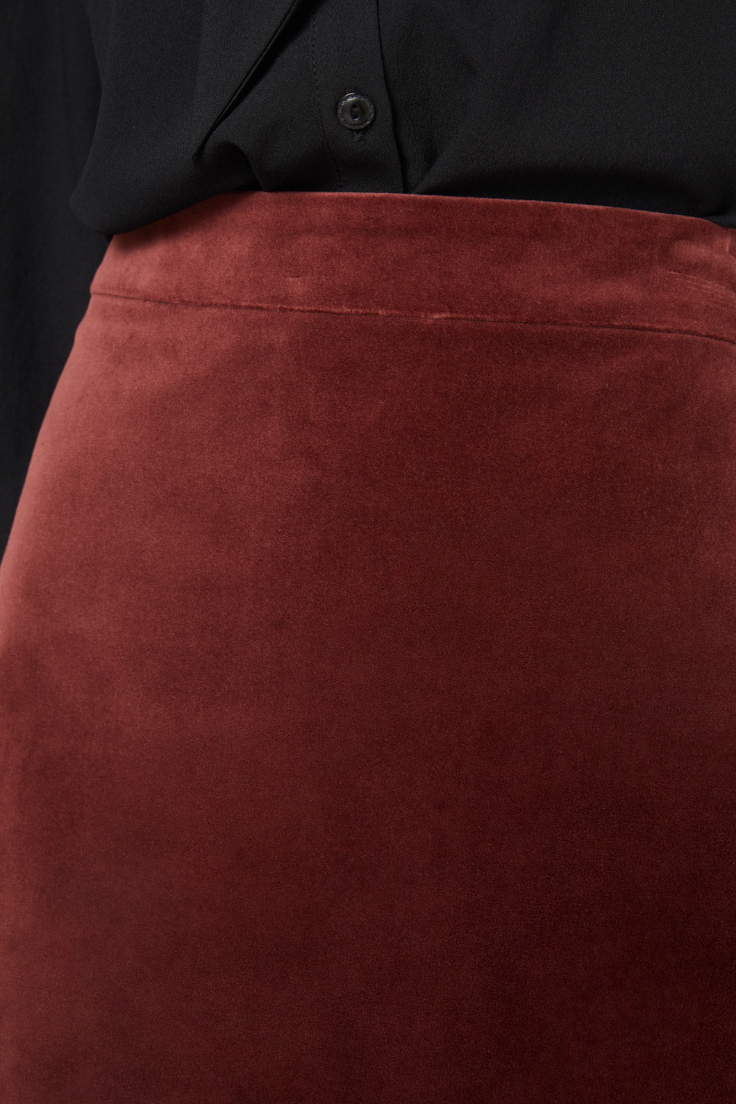 Princess Highway - Rachel Velvet Skirt - rust