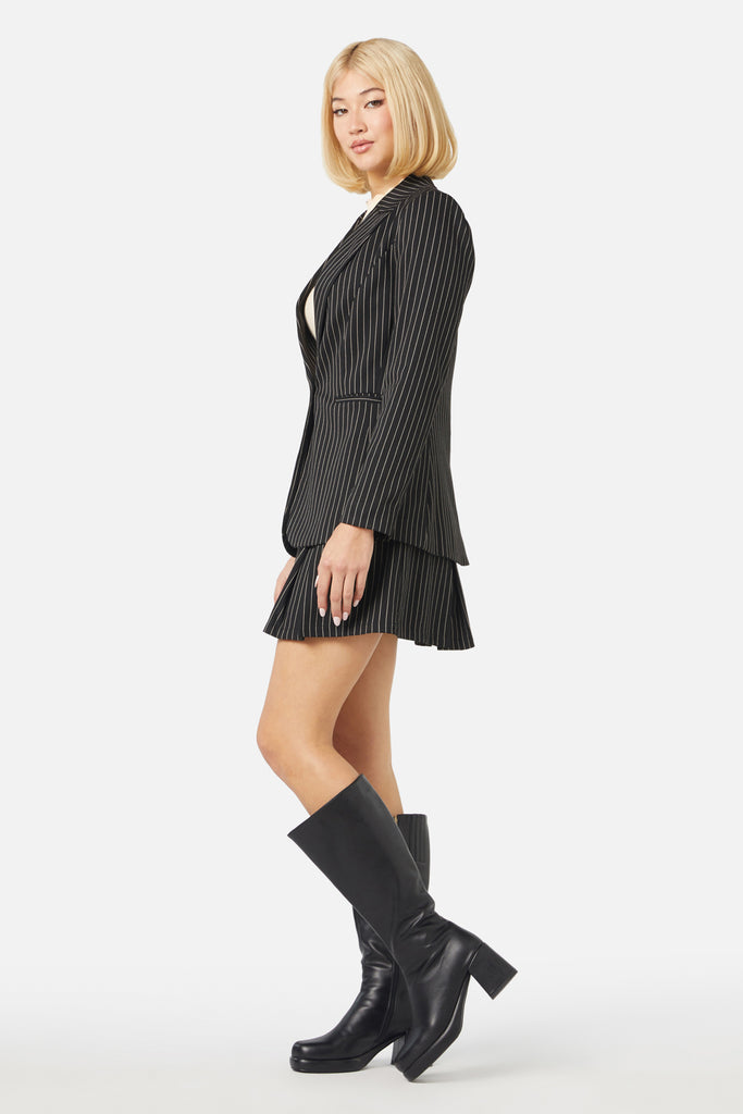 Abigail Piping Open Front Jacket