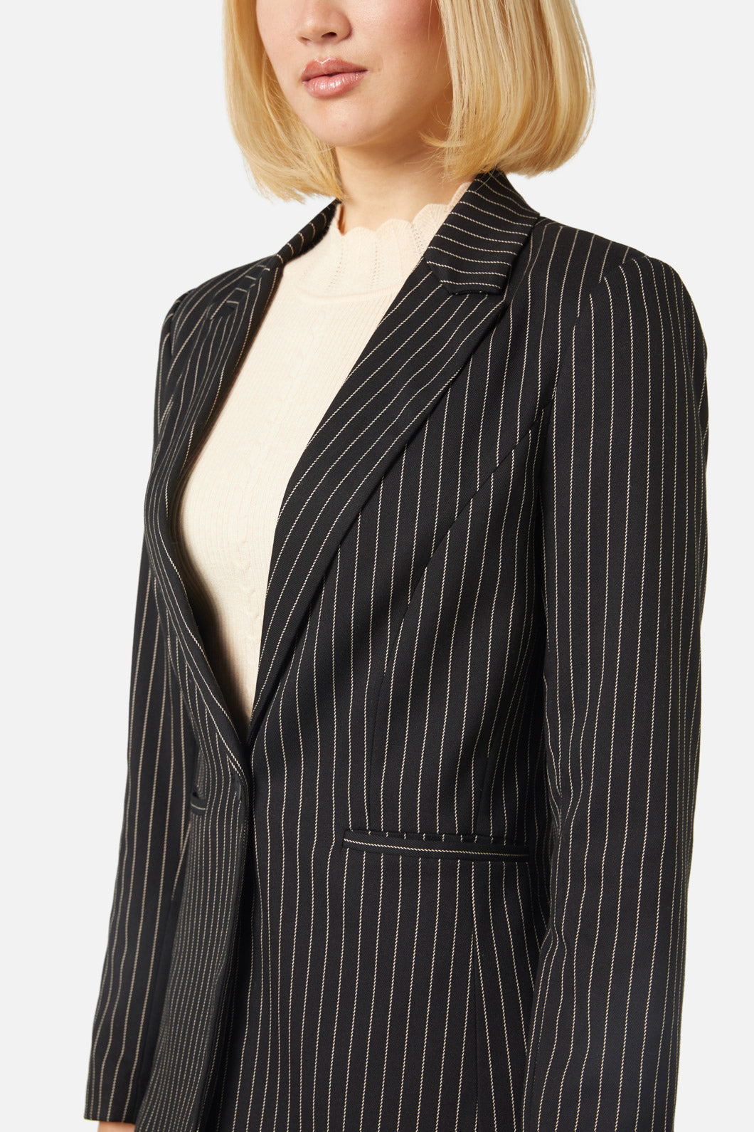 Princess Highway - Abigail Pinstripe Jacket - black