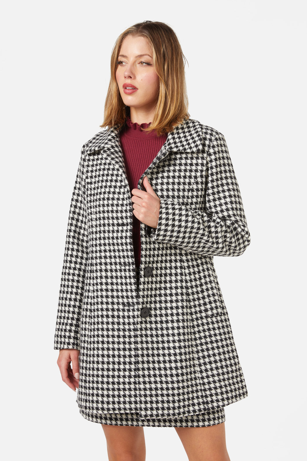 Princess Highway - Blake Check Skirt - black