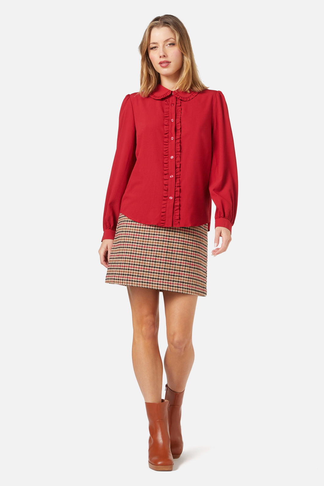 Princess Highway - Daphne Blouse - cherry