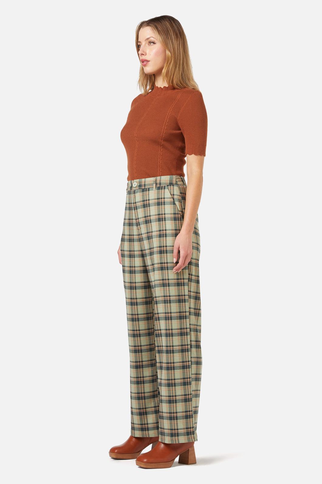 Princess Highway - Jeannie Check Pant - green