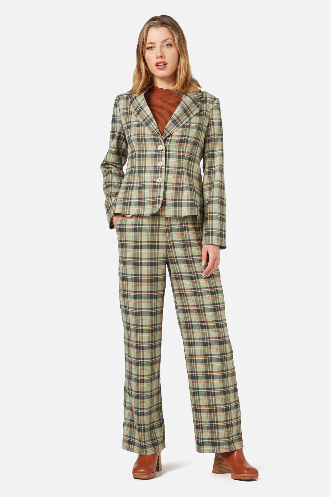 Princess Highway - Jeannie Check Blazer - green