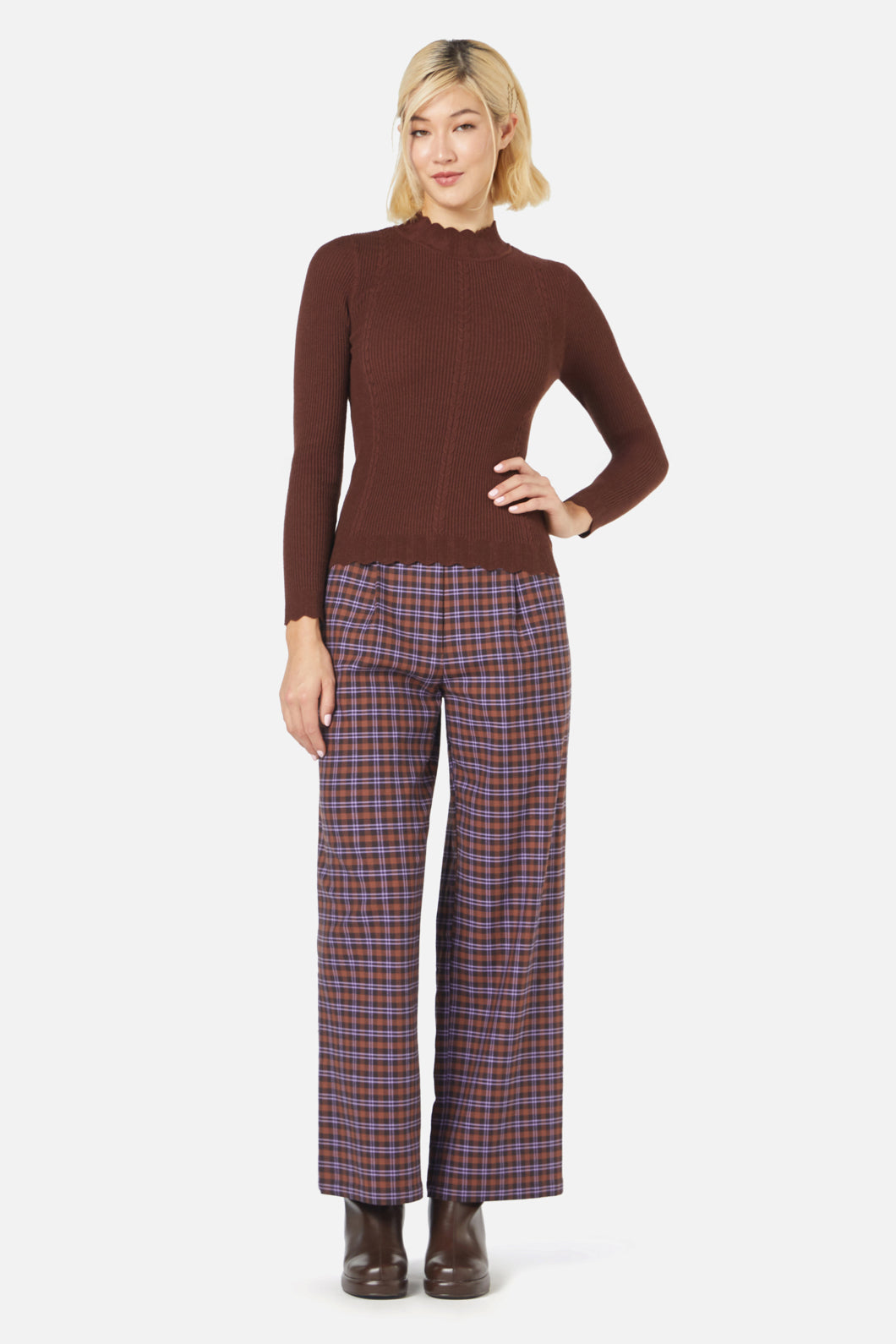 Princess Highway - Sophie L/S Knit Top - chocolate