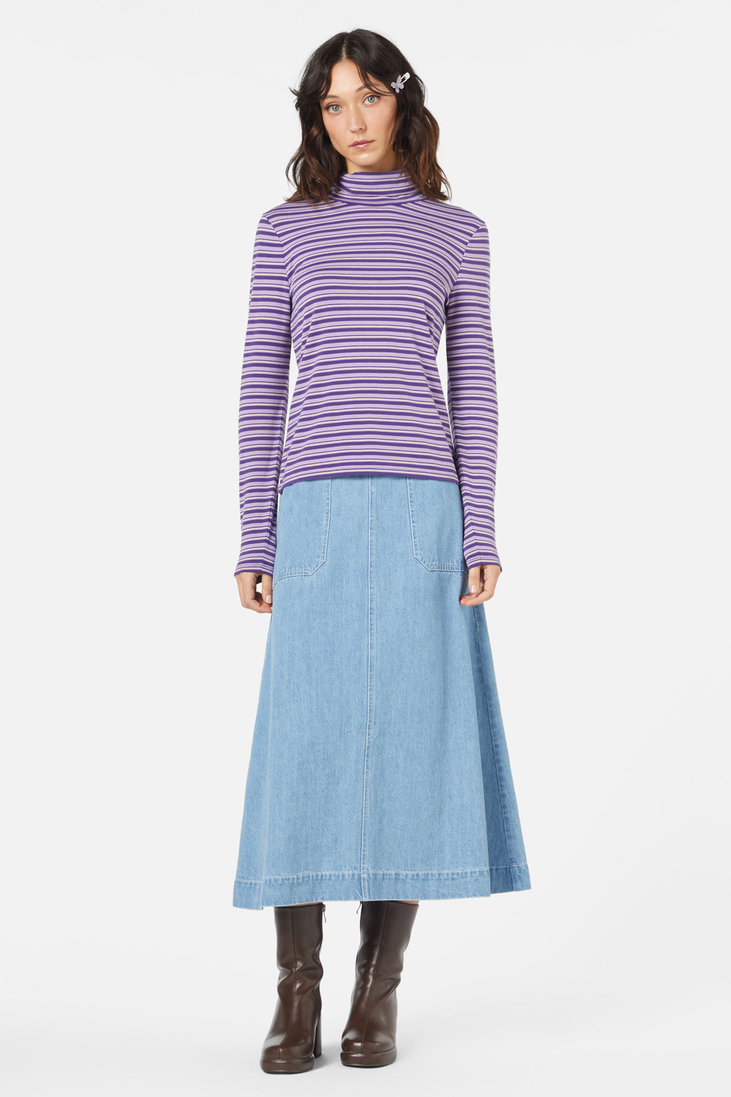 Princess Highway - Jessie Stripe Top - purple