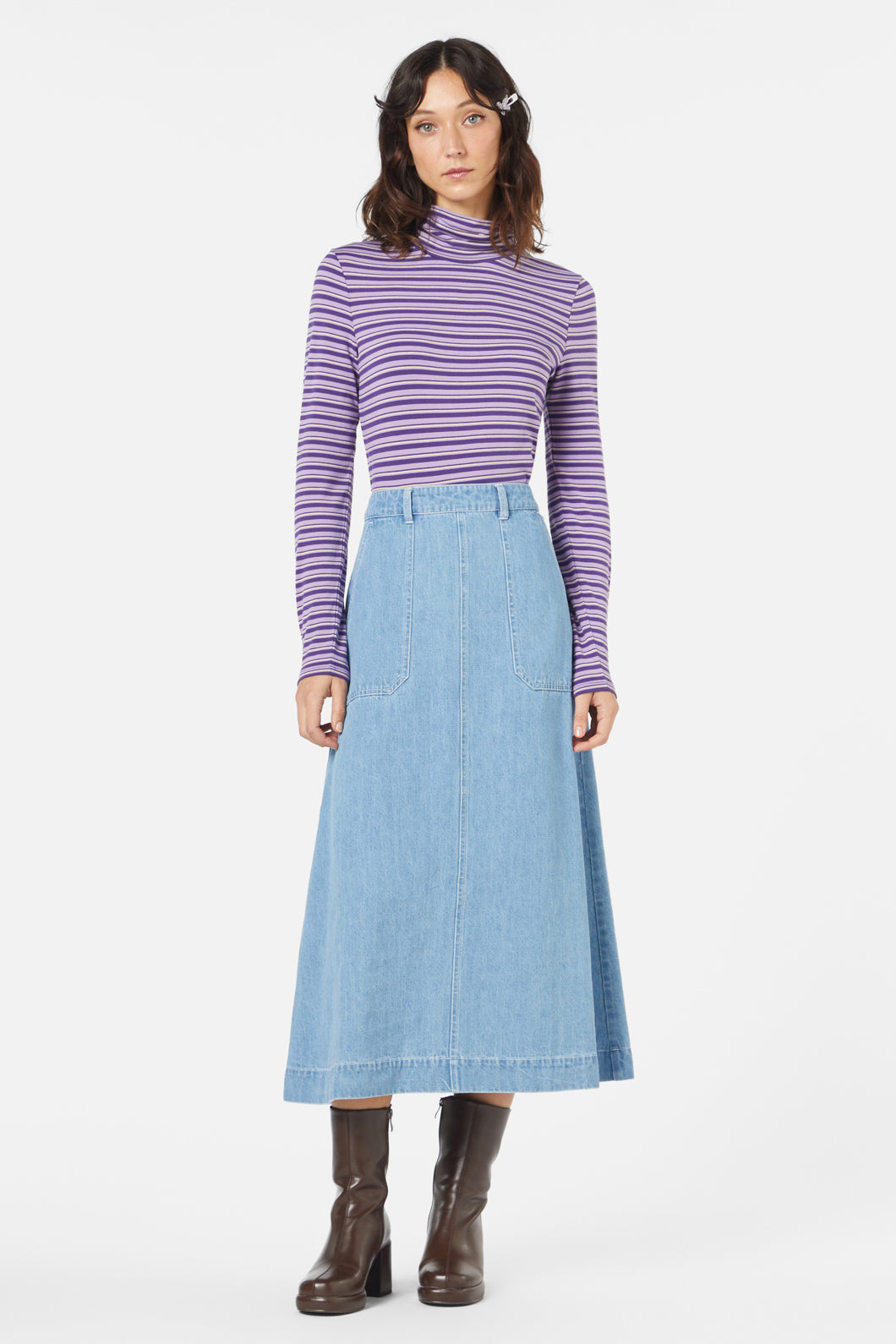 Princess Highway - Jessie Stripe Top - purple