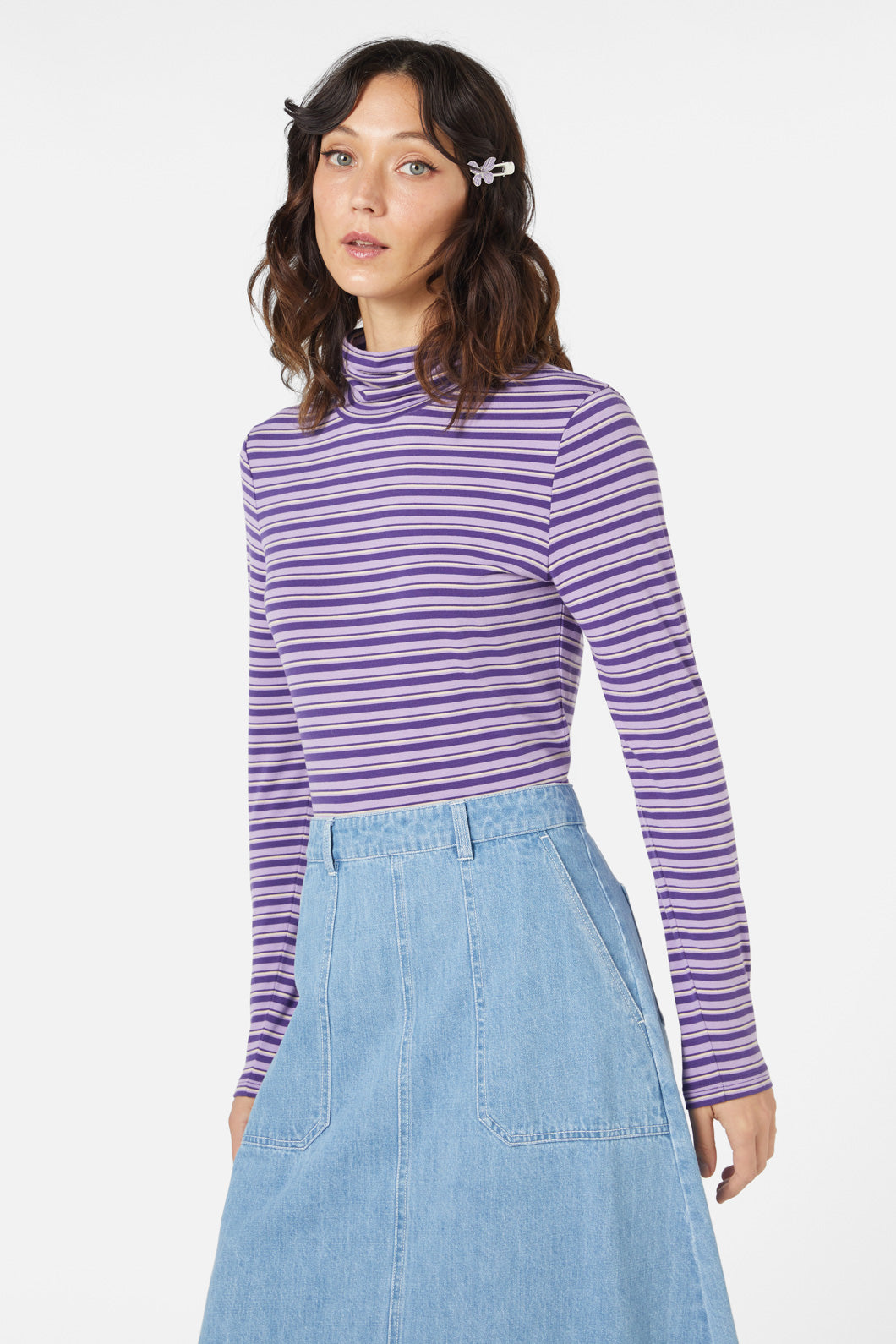 Princess Highway - Jessie Stripe Top - purple