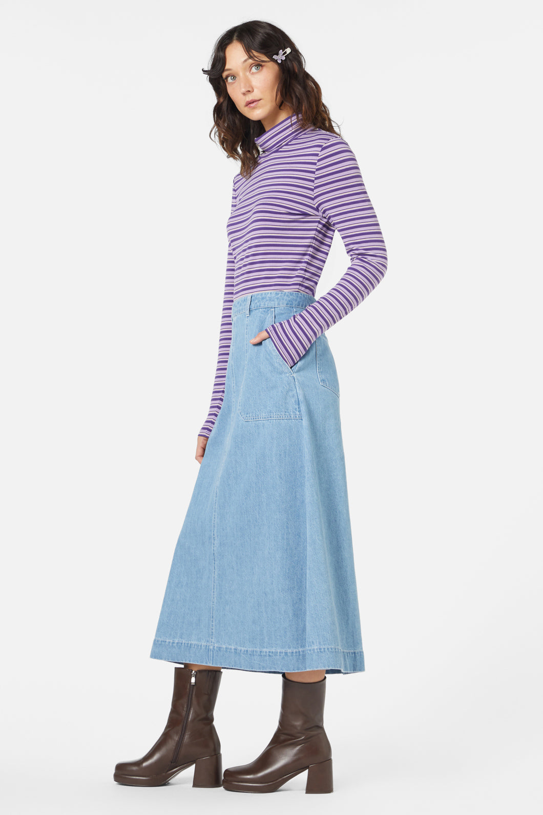 Princess Highway - Jessie Stripe Top - purple