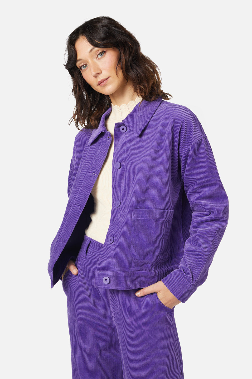 Princess Highway - Jamie Cord Jacket - purple