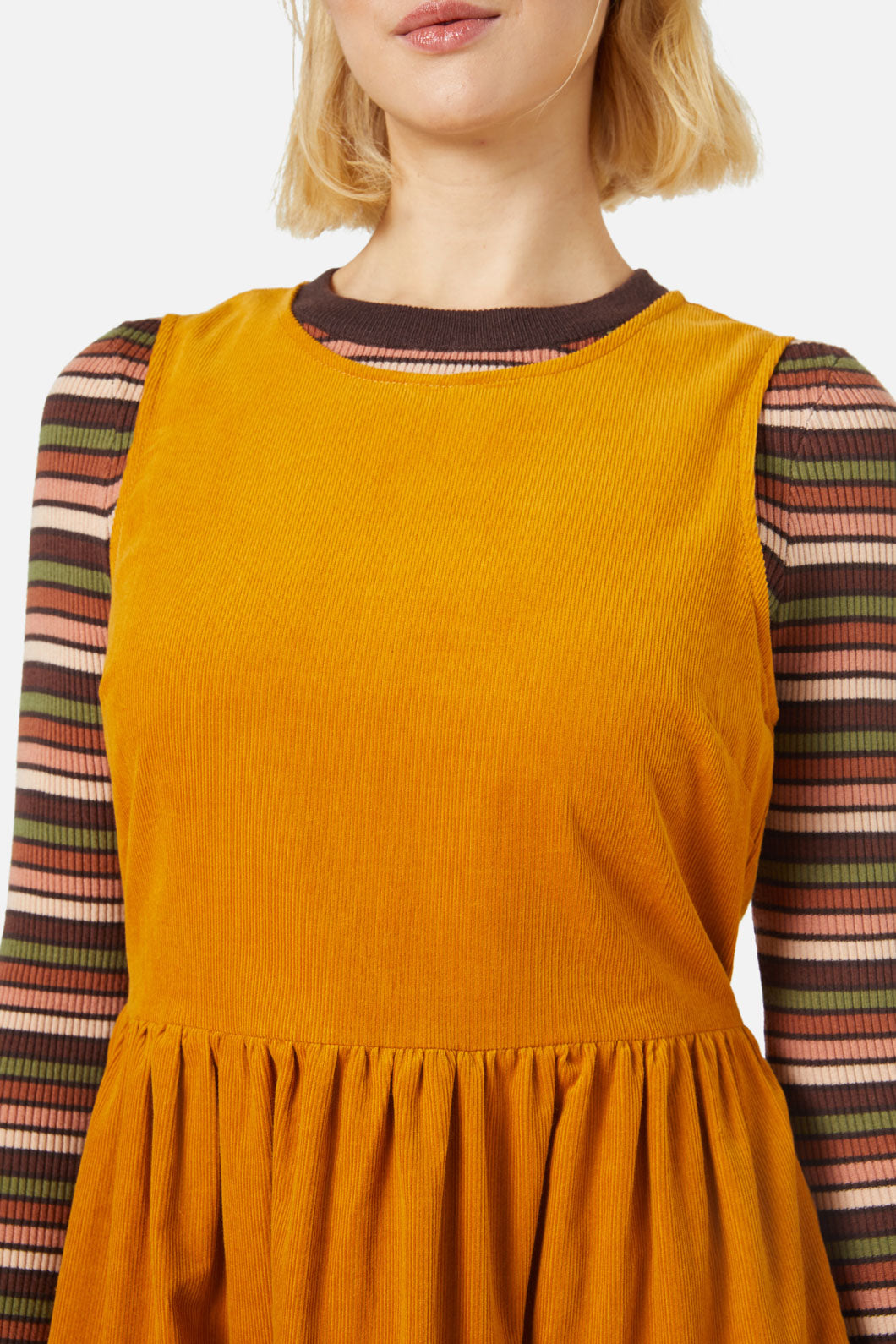 Princess Highway - Dawn Cord Pinny - mustard